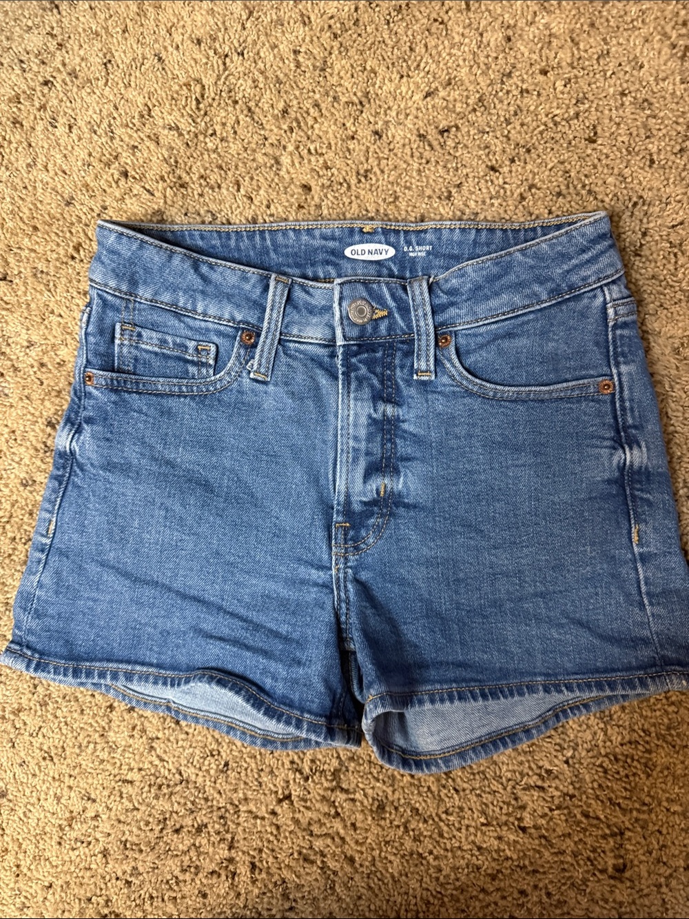 Old Navy Light Blue Denim OG High Rise Jean Shorts